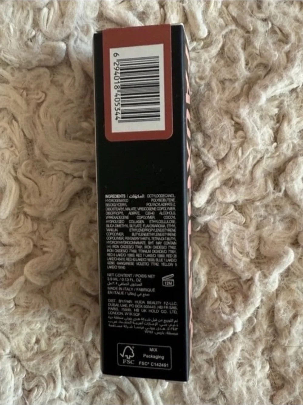 💛 2/$25 HUDA BEAUTY Faux Filler Shiny Non-Sticky Lip Gloss - FOXY